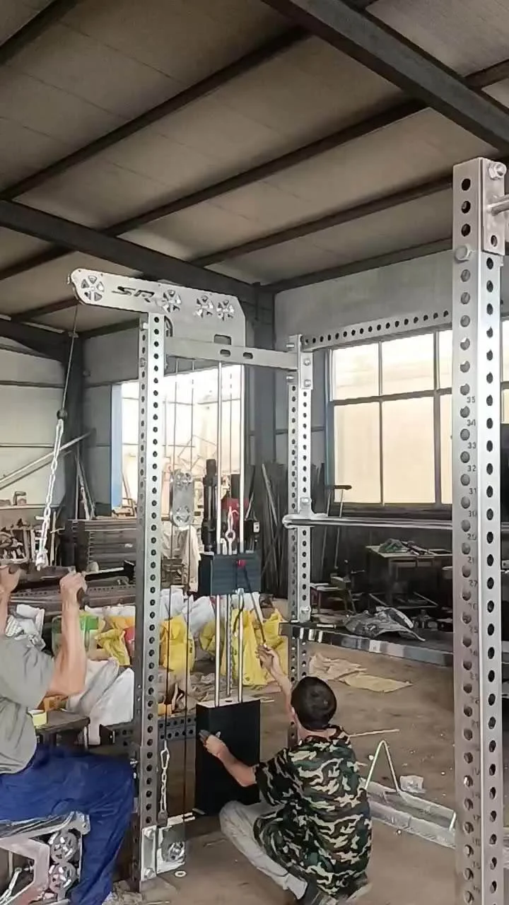 معدات اللياقة البدنية عالية الجودة متعددة الوظائف لصالة الألعاب الرياضية قوة سميث آلة القرفصاء نصف الطاقة رف الفولاذ المقاوم للصدأ للاختيار #2