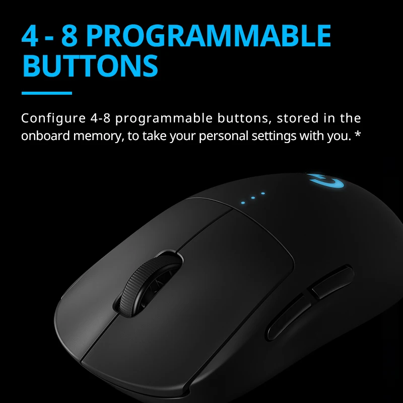 Imagem -05 - Logitech g Pro Mouse para Jogos sem Fio Luz 25600 Pdi com Mousepad para Laptop e Tablet