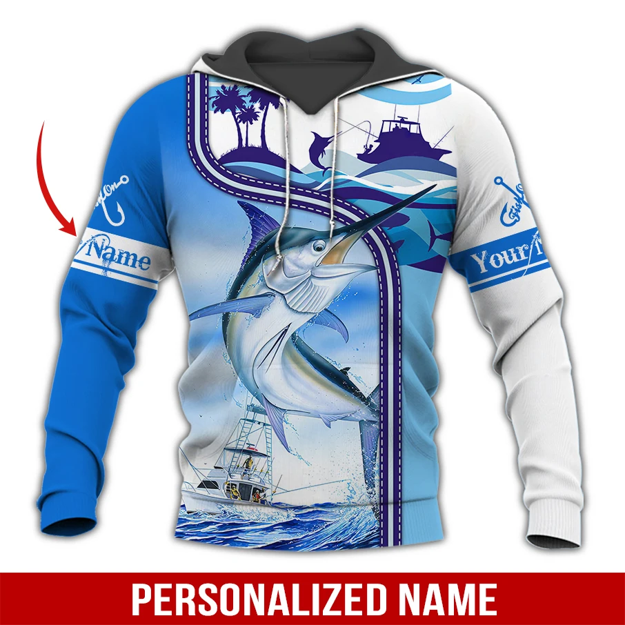 

Personalized Name Marlin Fishing 3D All Over Printed Fashion Men's Hoodie&Sweatshirt Unisex Zip Hoodie Casual Tracksuits KJ963