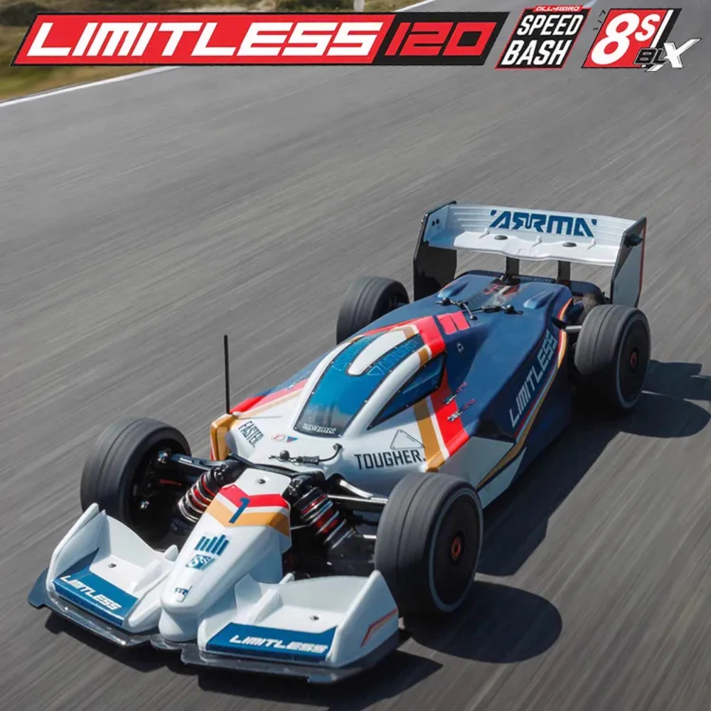 

New ARRMA 1/7 RC Electric Brushless Racing Car LIMITLESS Formula 1 8S with AVC RTR High Speed Sports Car 193 km/h RC Toys