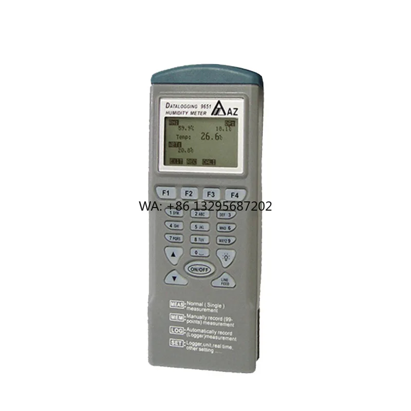 

Taiwan Hengxin AZ9651 Handheld Temperature and Humidity Recorder Portable Temperature and Humidity Measuring Instrument