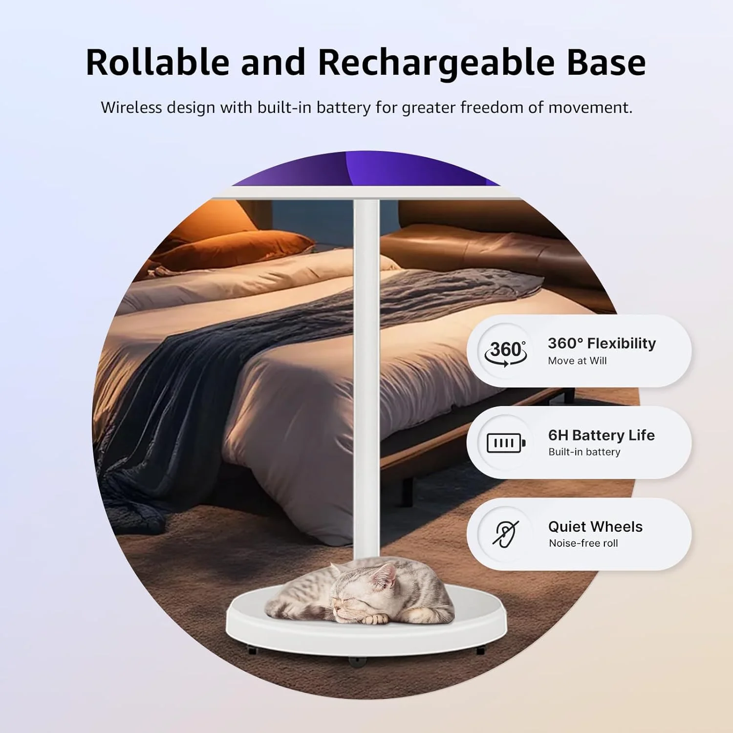 32 بوصة الطابق الدائمة HD1080 التلفزيون الذكية اللاسلكية الصب تتحرك التلفزيون المحمولة شاشة تعمل باللمس Lcd التلفزيون المحمول مع عجلات #5