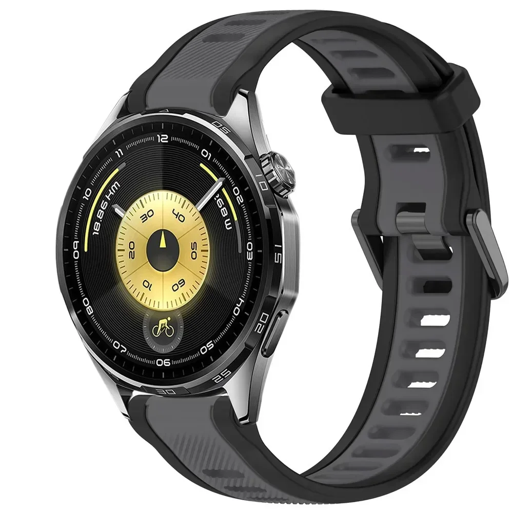 18/20/22mm Silicone Strap For Huawei Watch GT6/GT5/GT4 46mm 41mm GT6 Pro 46mm Samsung Watch 7-6-5-4 Breathable For Gamin Venu 3S