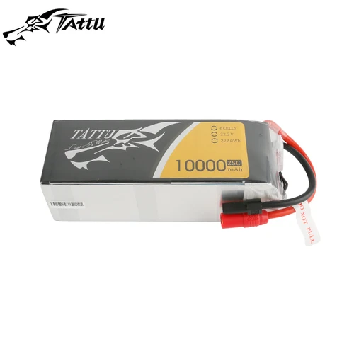 Tattu-rcヘリコプター用のクリップバッテリー,fpvレーシングドローン部品,xt90s,ec5,xt150プラグ,22.2v,10000mah,25c,新規