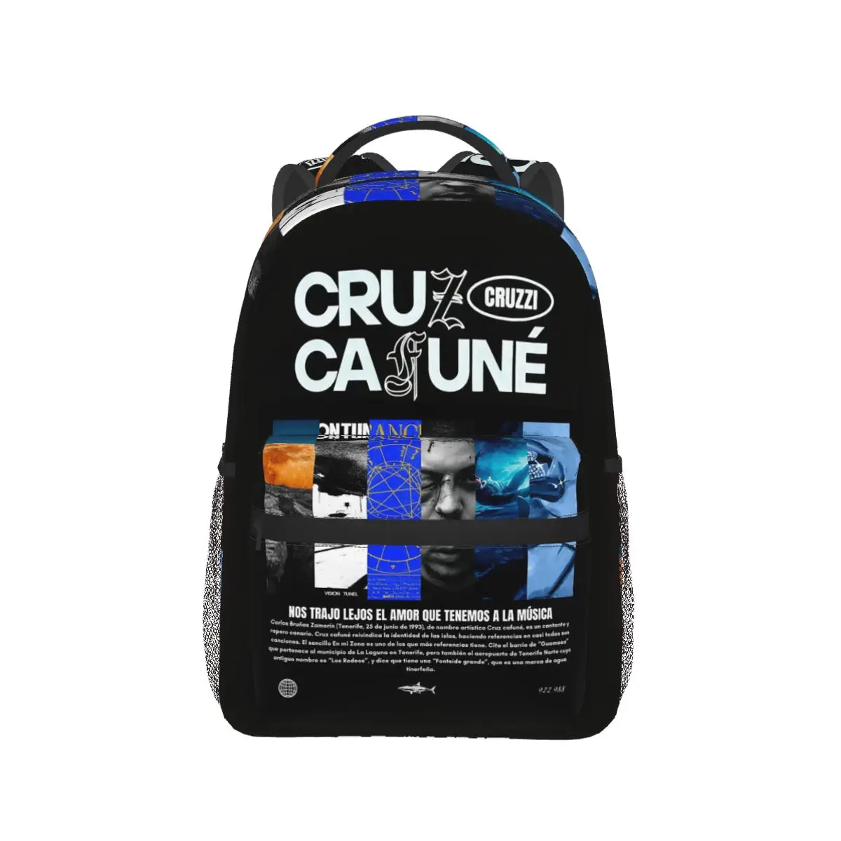Rapper Cruz Cafune Me Muevo Con Dies Album Merch Backpack Hot Sale Daypack Kids BookBag School Bag Shoulder Bags for Men Women