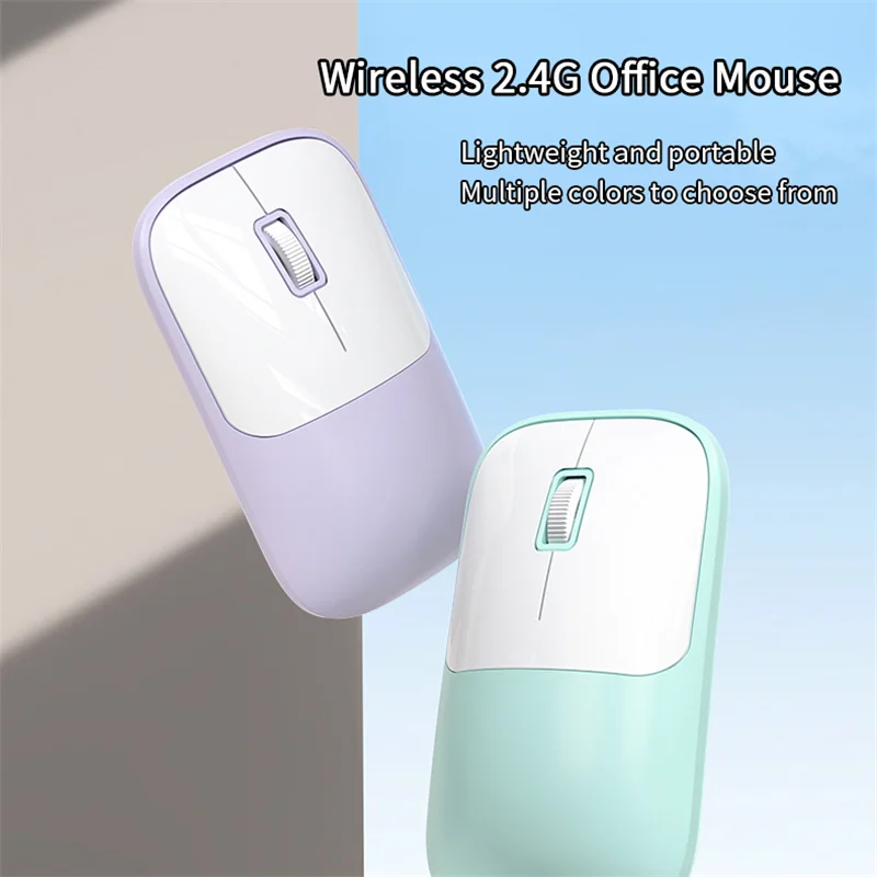 

Wireless 2.4G Mouse Plug And Play Light Weight Portable Multiple Colors Thin Delicate Office Use For Girl Kid PC Mause Study