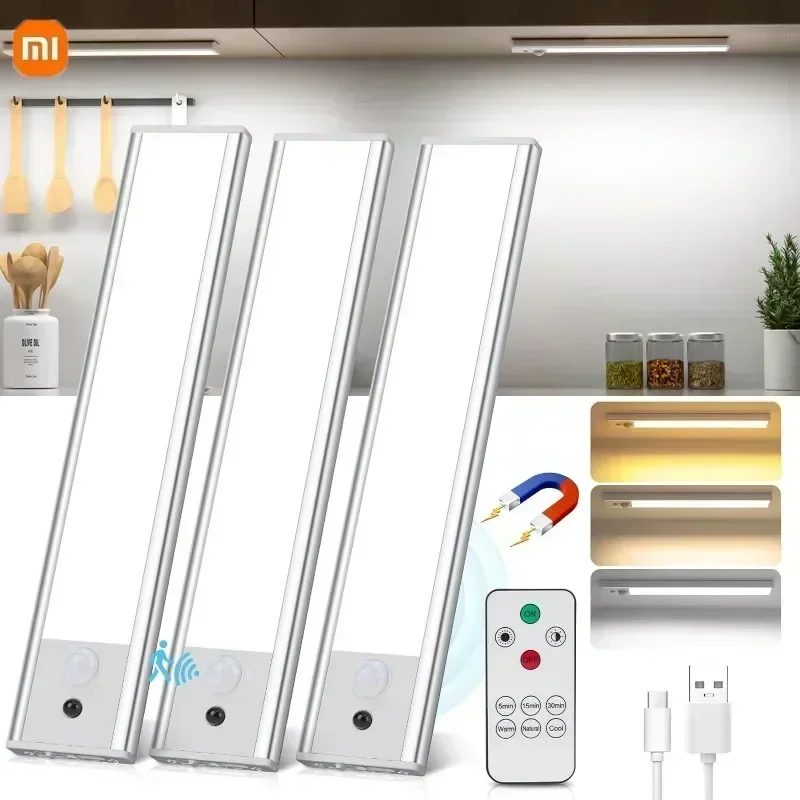 Xiaomi LED Night Light Motion Sensor USB Rechargeable Night Lamp 1500mAh For Room Kitchen Cabinet Staircase Corridor Lighting