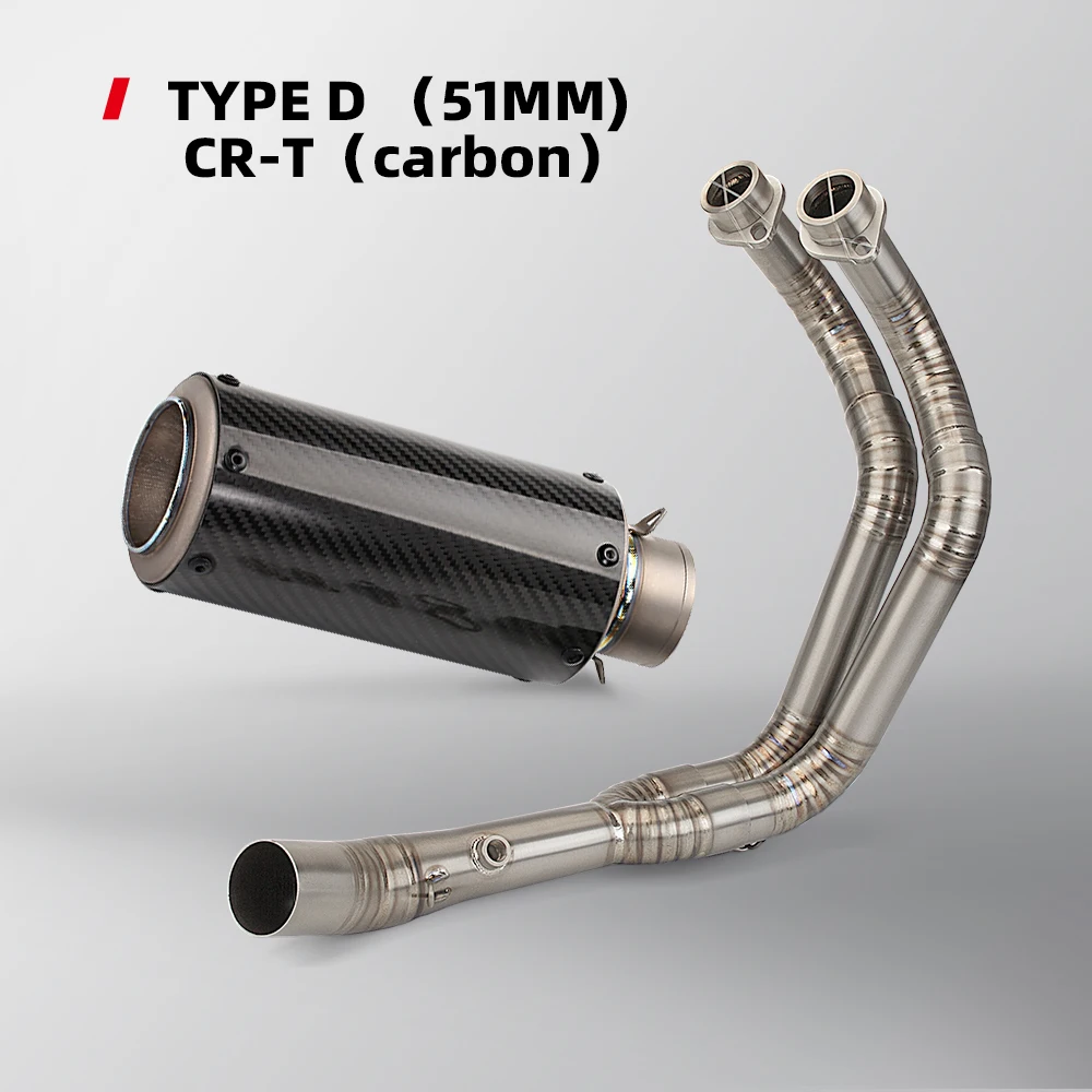 Originele Volledige Motorfiets Uitlaatsysteem, Escape Slip On,Link Pipe Connect, Tubo Dianteiro, Mt07, Fz07, 51Mm
