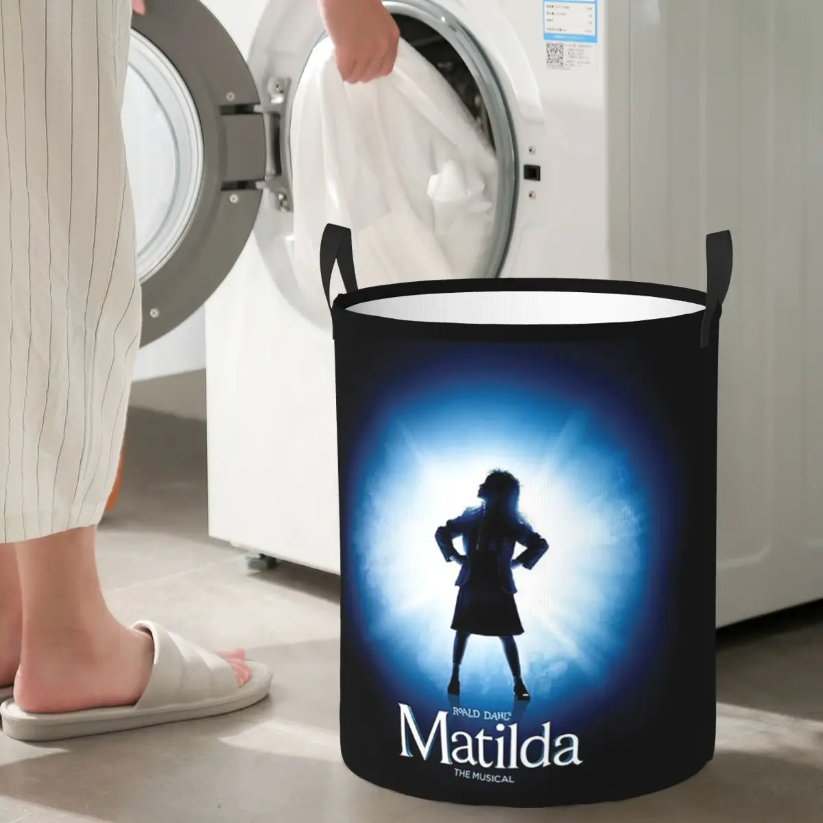 Cestas plegables para la ropa sucia de Roald Dahl Matilda The Musical, cesta de almacenamiento para artículos diversos, bolsa organizadora para el hogar