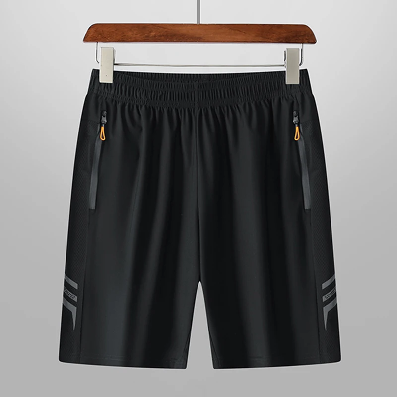 

Мужские спортивные шорты из ледяного шелка: летние, тонкие, дышащие, быстросохнущие, для фитнеса и бега, свободные, пляжные, больших размеров, комфортные