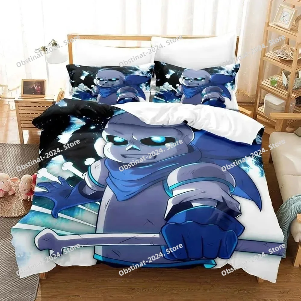 

3d Cartoons Undertale Sans Bedding Set Single Twin Full Queen King Size Bed Set Adult Kid Bedroom Duvet cover Sets Home Textiles