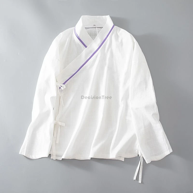 

2026 chinese traditional-style hanfu pajama for women cross collar inner layer shirt mid-length pants base layer 2 piece hanfu