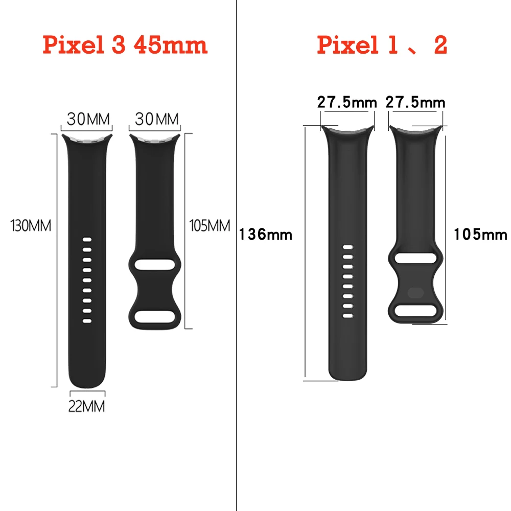 Gelang jam tangan olahraga untuk jam tangan Google Pixel 3 41mm 45mm gelang sejuk lembut untuk jam tangan piksel 1 tali jam tangan 2