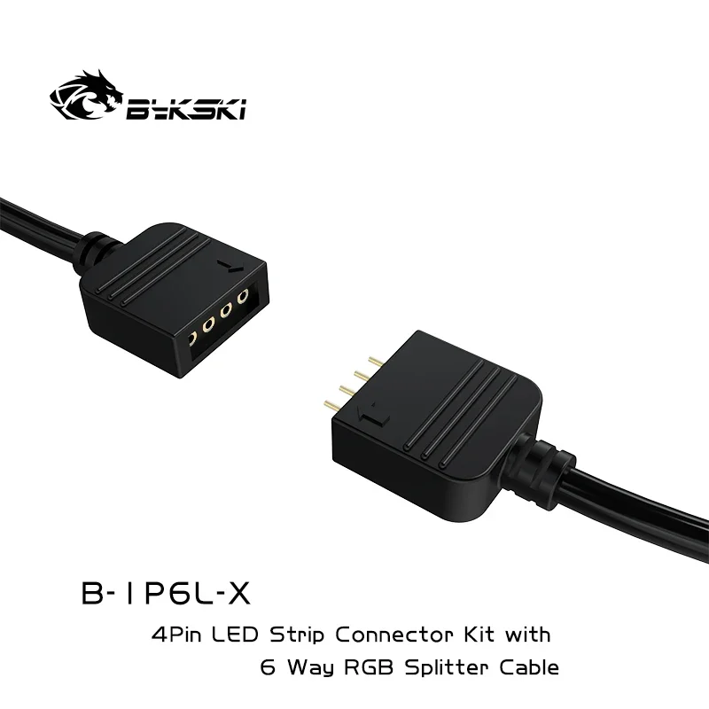 BYKSKI Verlengkabel Voor Moederbord Interface RGB 1-6 12v 4pin RGB Splitter Kabel voor ASUS B-1P6L-X