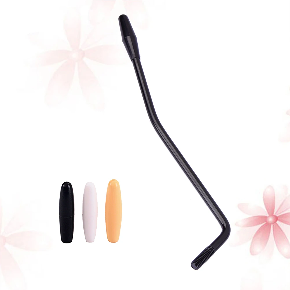 

6Mm Thread Guitar Tremolo Arm Whammy Bar With 3 Caps For Electric Guitar Black Single Arm Quick Install Tuning Instrument