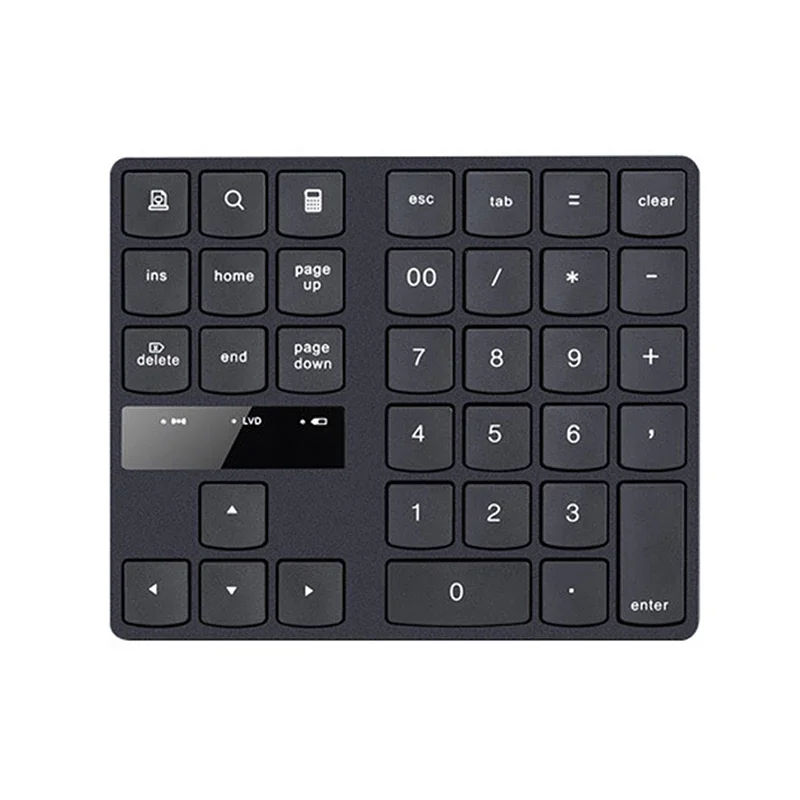 2.4G Draadloos Digitaal Toetsenbord Opladen 35 Toetsen Knoppen Multimedia Nummer Numeriek Toetsenbord USB Ontvanger Plug Oplaadbare Numpad