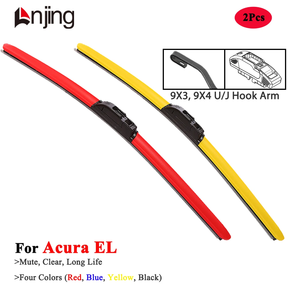 

LNJING Colorful Wiper Blade For Acura EL MB Sedan 1997 1998 1999 2000 2001 2002 2003 2004 2005 Car Accessories Replacement Parts