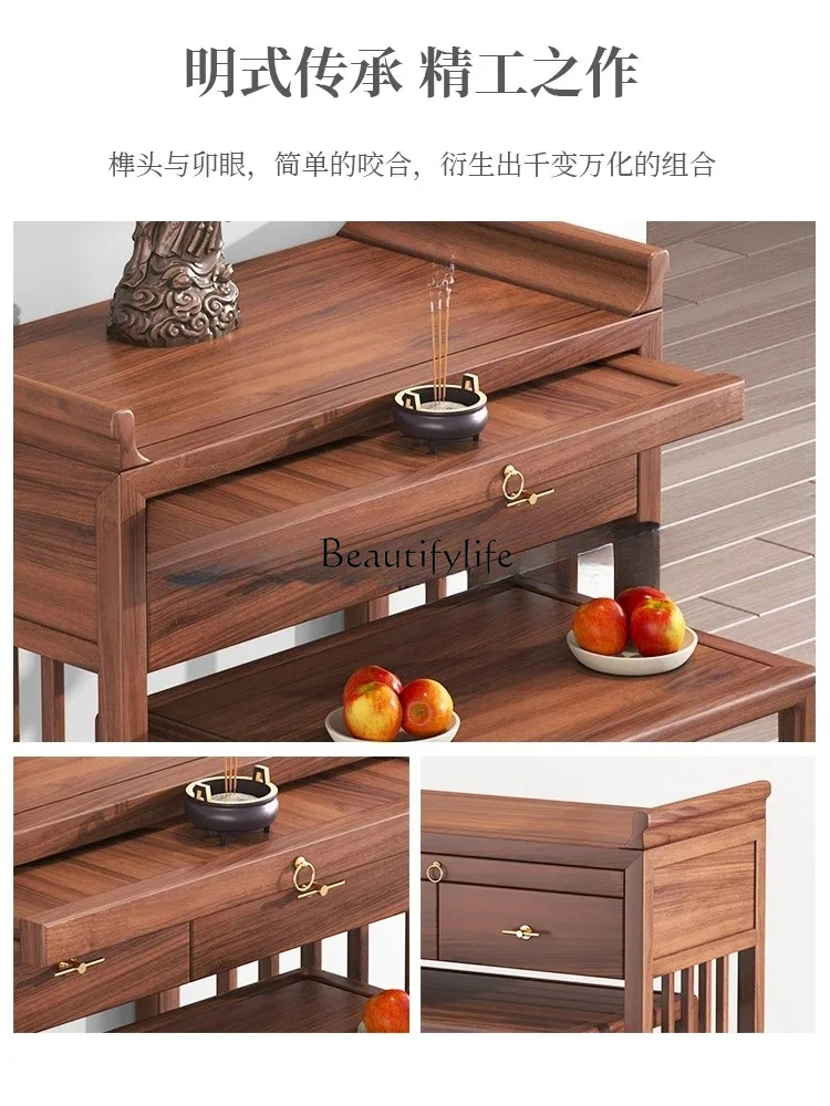 yj9 Nuovo cinese in legno massello combinazione tavolo incenso caso domestico semplice moderno dio della ricchezza soggiorno i