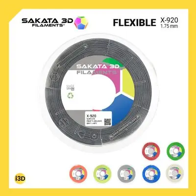 Flexible Filament X-920 Sakata 3D 1,75mm 450 gr made in Spain high quality easy printer Ender Prusa Creality