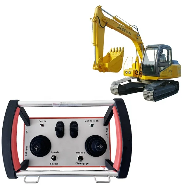 Wireless Joystick Remote Control For Construction Excavator Machinery Waterproof Learning Code Metal Plastic 500m Range CE Box