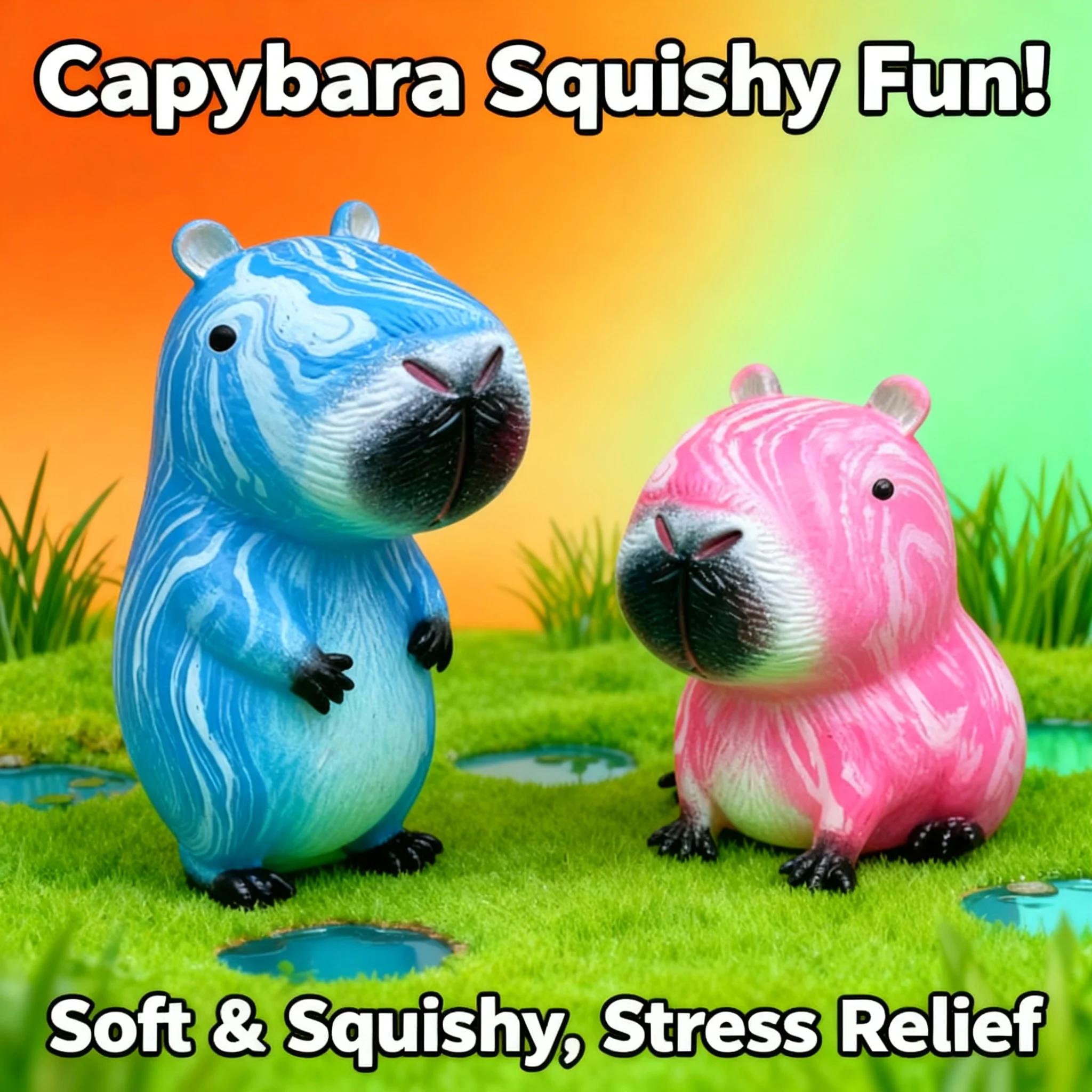 Capybara Maltose Cute Squishy Cartoon Anti Slow Rising Fidget Toy Creative Decompression Pinch Toy Novelty for Adults