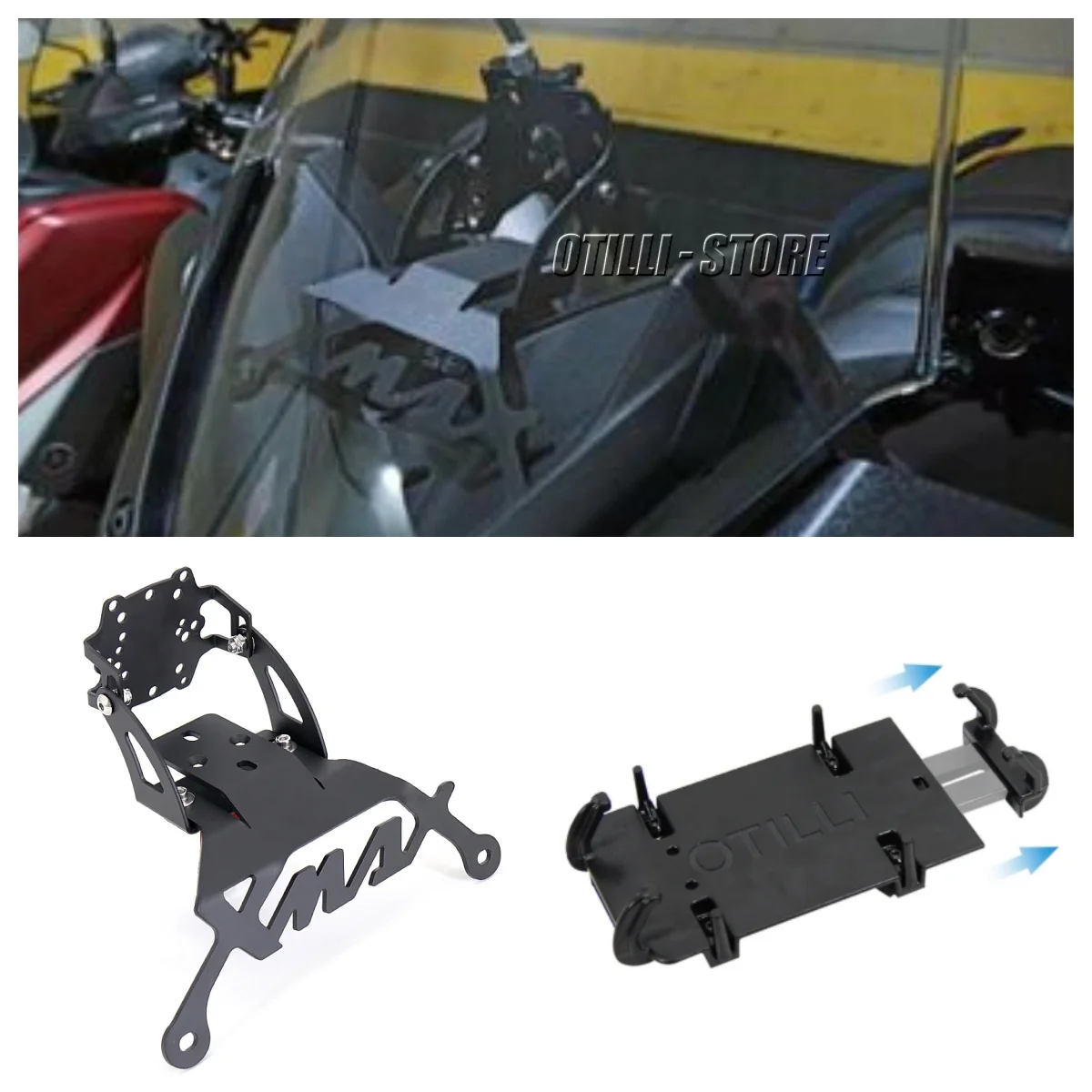 For YAMAHA XMAX 125 250 300 400 2017 Motorcycle Navigation Bracket CNC Aluminum Phone Holder GPS Stand Motorcycle Accessories