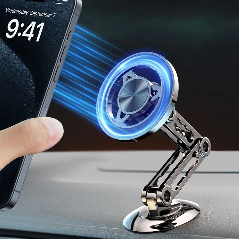 

Магнитный автомобильный держатель для телефона, магнитное крепление для мобильного телефона MagSafe, подставка с GPS, поддержка iPhone 16, 15, 14, Xiaomi, Huawei, Samsung