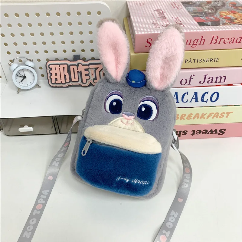 กระเป๋าตุ๊กตาขนฟูน่ารักลายการ์ตูนดิสนีย์  กระเป๋าสะพายข้างจูดี้ นิค ของขวัญวันเกิดสำหรับเด็กผู้หญิง ของขวัญคริสต์มาส