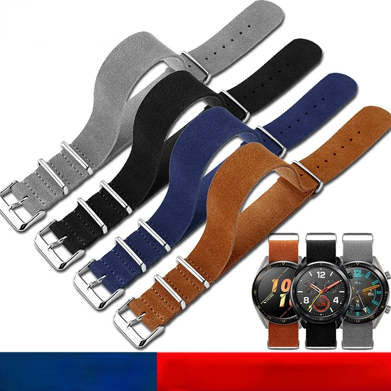 Ремешок мужской из мягкой замши и матовой кожи с стальной пряжкой для Tudor Omega Seahorse 300 Seiko Rolex, 20 22 мм