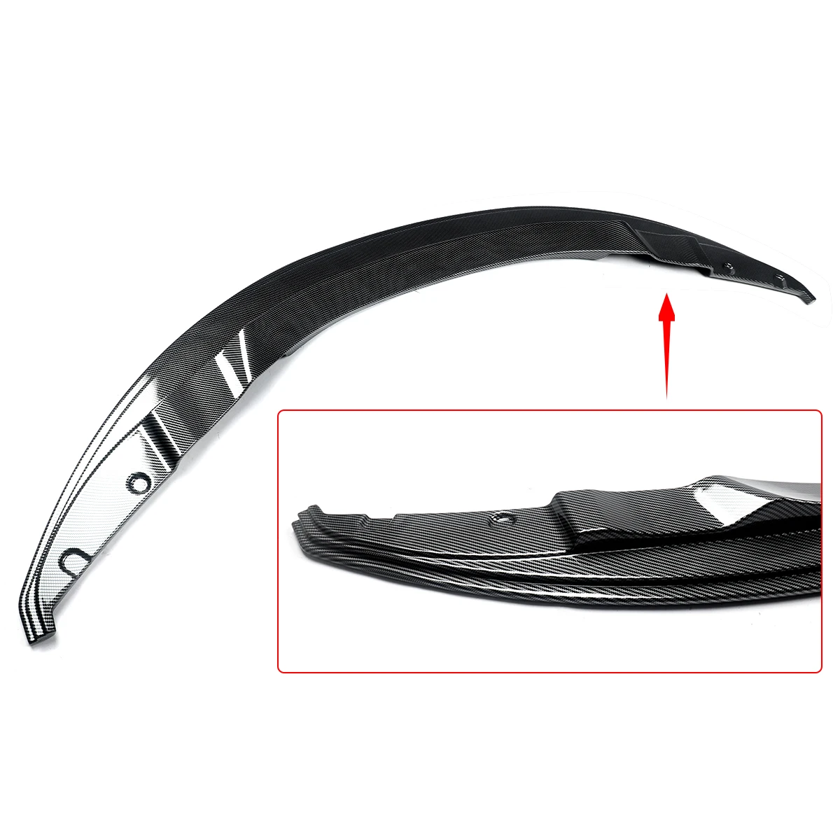Front Bumper Lip Splitter Carbon Fiber Look Front Valance Chin Spolier For BMW E92 E93 M3 2007 2008 2009 2010 2011 2012 2013 - view 4