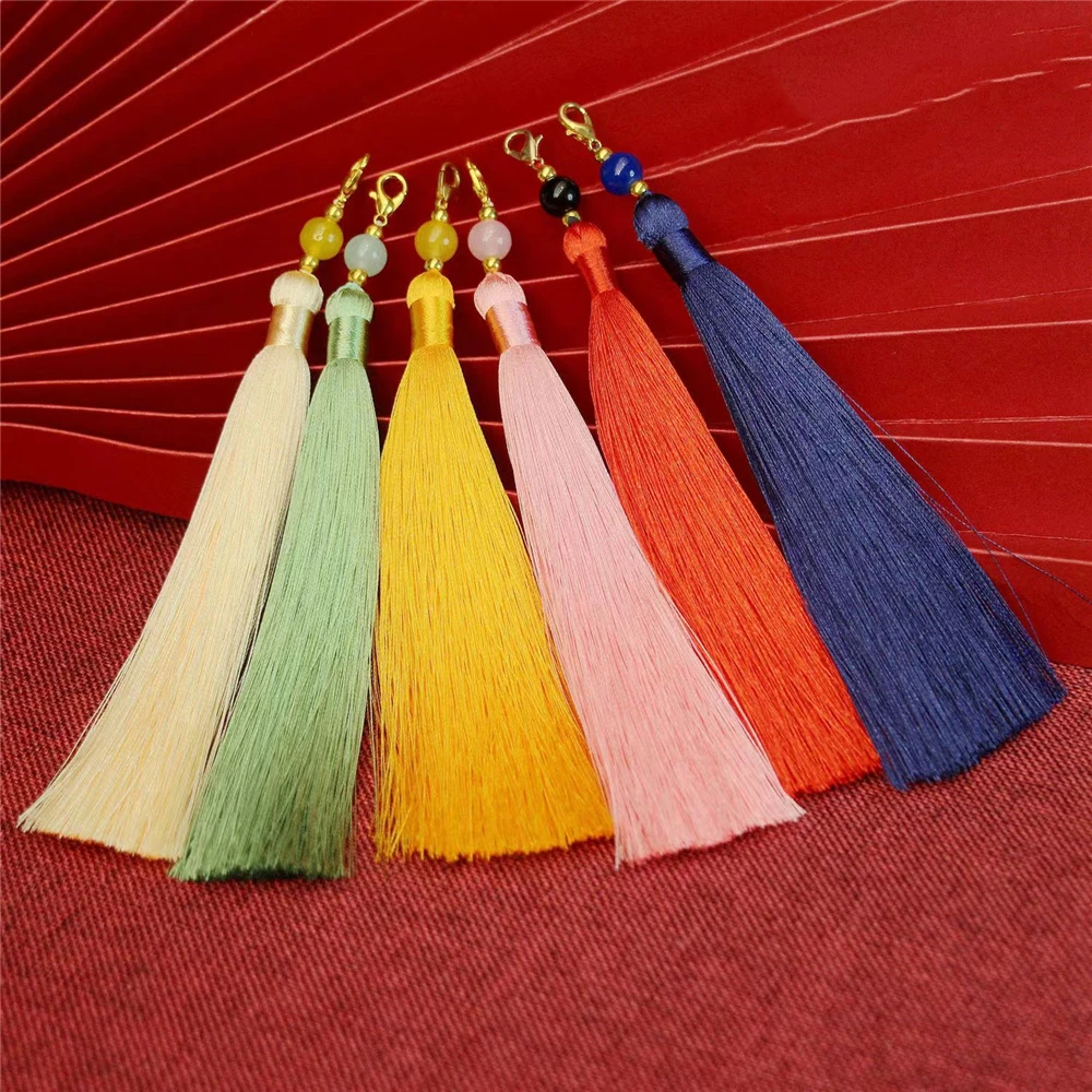 5pcs Lobster-clasp Tassel Accessories Hanging Pendant for Backpack Leisure Bag Fan Brush Ring Jewelery Hanfu Tassels Waist Decor