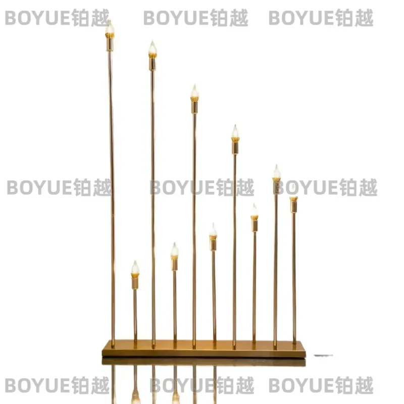 2 set 10 Heads Metal Candelabra Candle Holders reed lamps Wedding Party Store Store Candelabrum For Home Decor