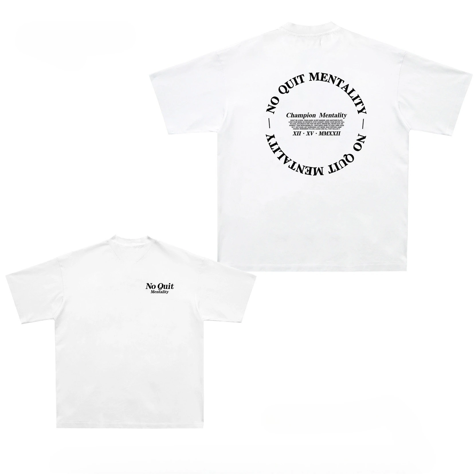 Camiseta de manga corta de algodón holgada de la marca Tide, estilo GYM Chris con The Same NO QUIT Fitness, ideal para el verano intenso, con hombros caídos.