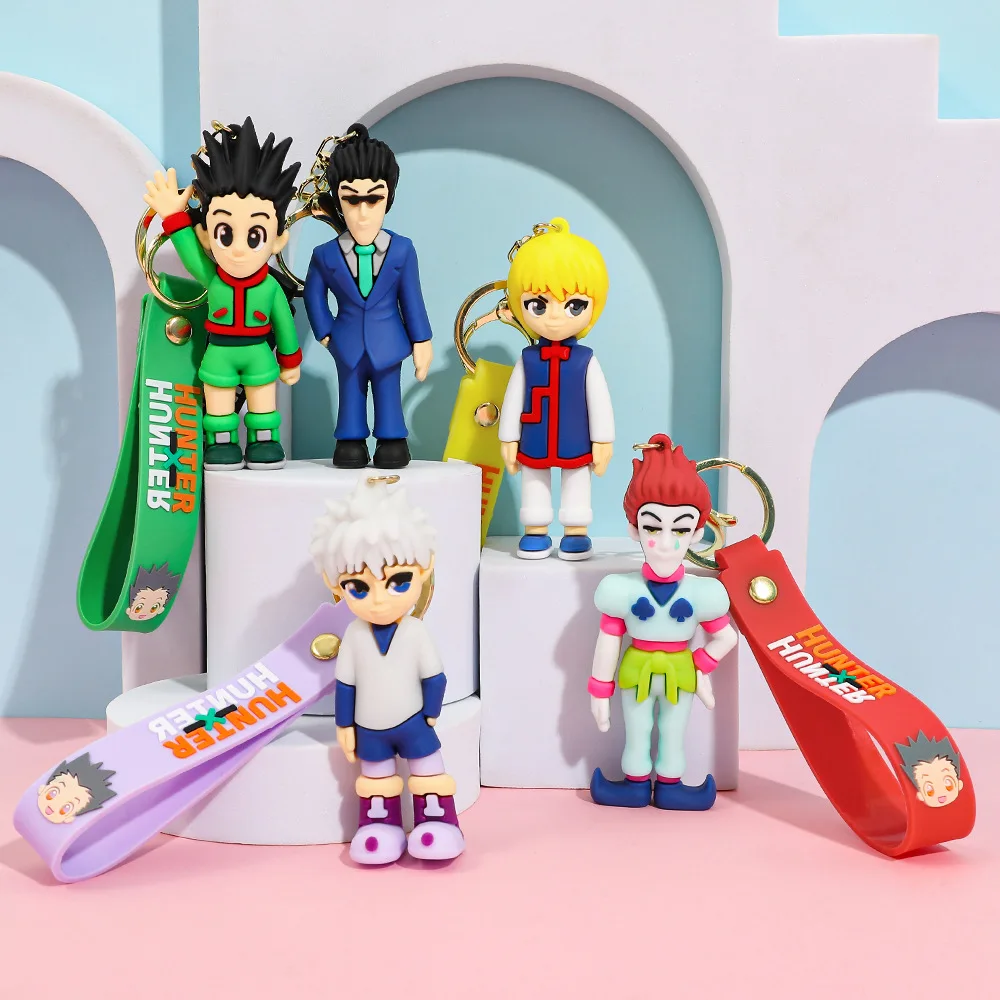 Anime caçador x caçador chaveiro, cosplay gon · freecss boneca killua figura chaveiros saco de carro acessórios atacado