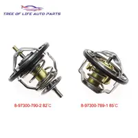 Par de termostato de refrigerante de motor para ISUZU NPR NQR NRR 4.8L 4HE1 4.3L 4HF1 5.2L 4HK1 1998-2016 8-97300-789-1 85c 8-97300-790-2 82c