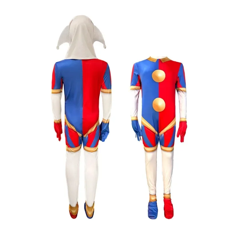 O Incrível Circo Digital Cosplay para Crianças, Anime Palhaço, Macacão, Máscara, Trajes de Halloween para Meninos e Meninas