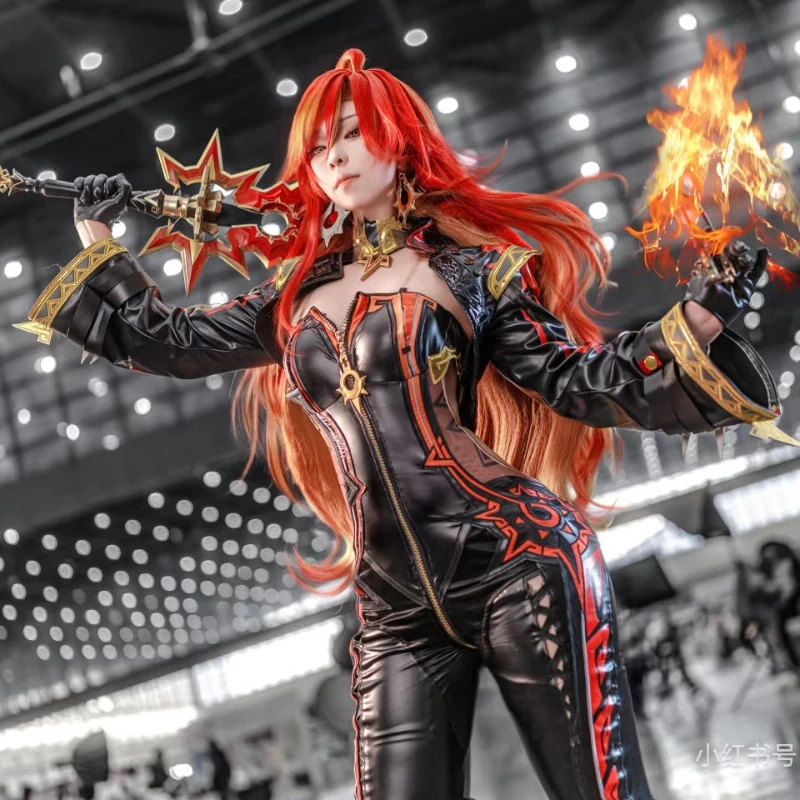 Game Genshin Impact Mavuika Cosplay Costume Pyro Archon Uniform Women Sunglasse Wig Fullset Performance Halloween Carnival Party