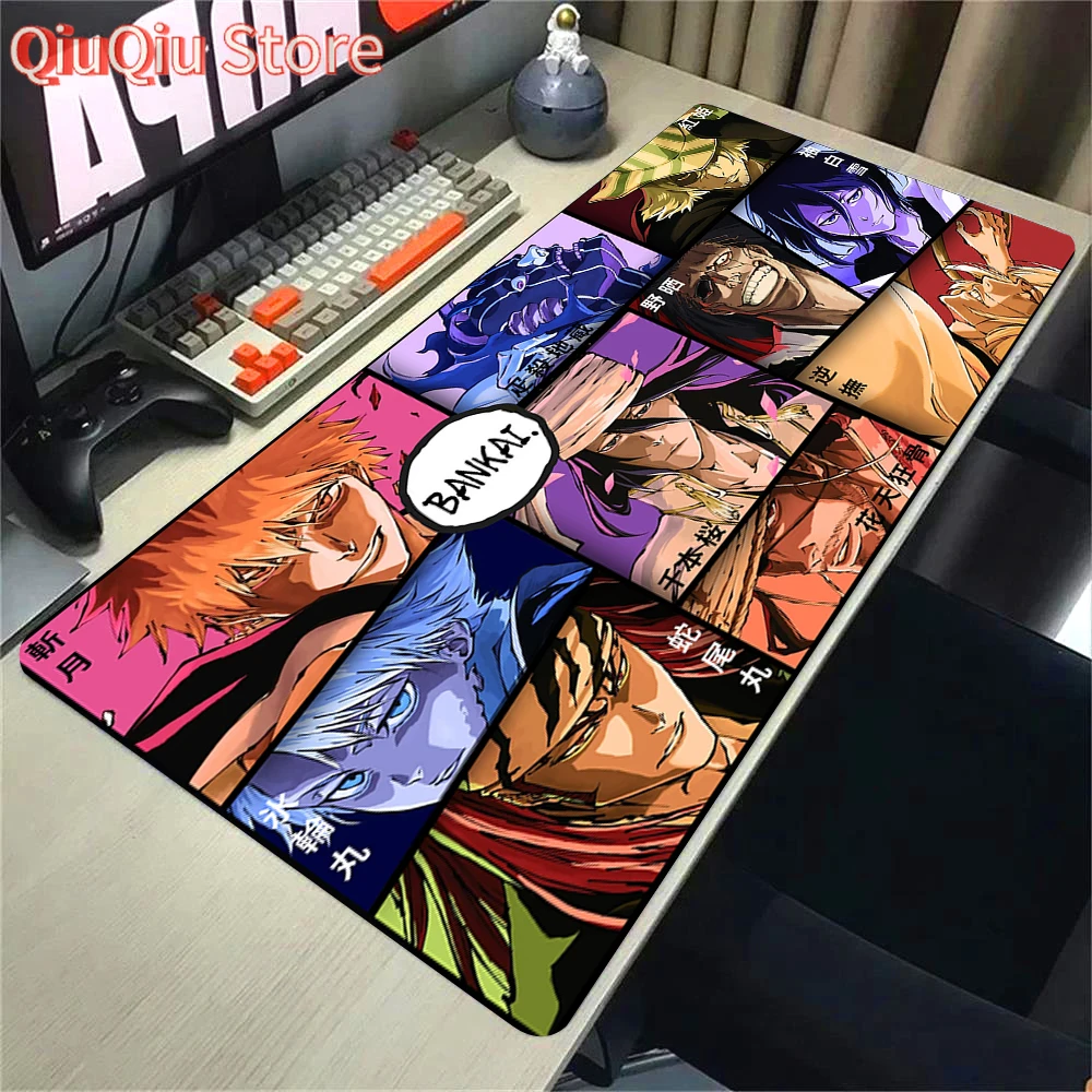 Hot Anime Bleach Mauspad, großes Mauspad, Manga-Panel, Laptop, Büro, Shounen, Gummi, weicher Tisch, PC, Gaming, HD-Druck, rutschfeste Matte