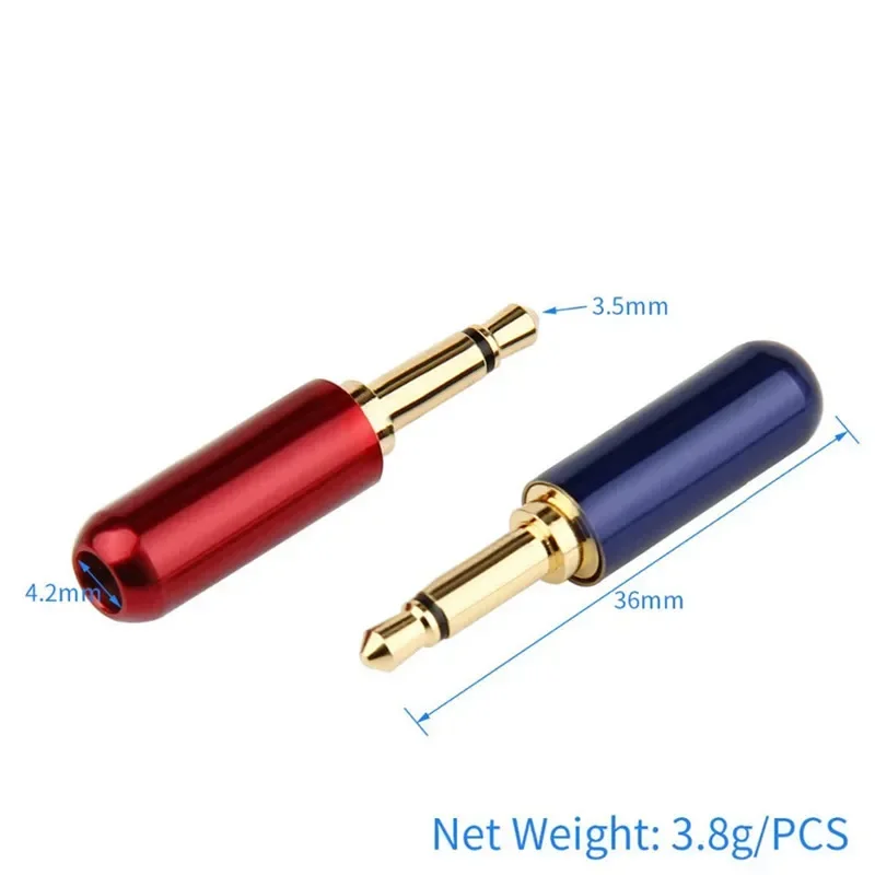 Jack 3.5mm Mono Plug 2 Pole Audio Connector 3.5 Headphone Speaker Terminal Microphone Connectors For Soldering Earphone Cable