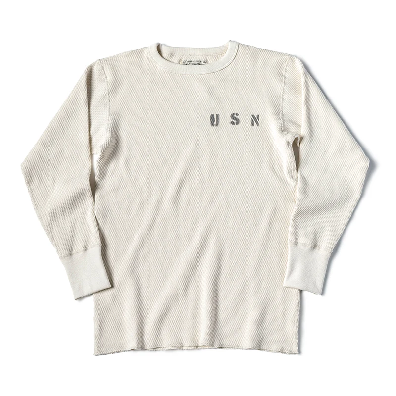 

Heavyweight US Cotton Long Sve Bronson Wfle Base irt Pure Color Thiened T-irt Youth Trendy Stand Fit Autumn Wear