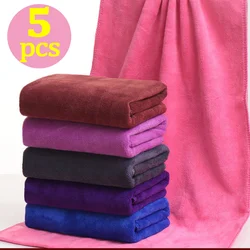 1-5Pcs 30x60cm Microfiber Thickened Clean Towels Absorbent Car Wash Drying Cloth Auto Detail Polishing Cloth Home Cleaning Tools