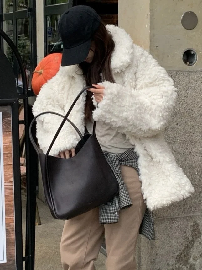 الرجعية لامب الفراء Jaet المرأة الكورية Sle ort معطف دافئ القطن إضافة تصميم معطف بياقة فام Faion شتاء جديد وصول #5