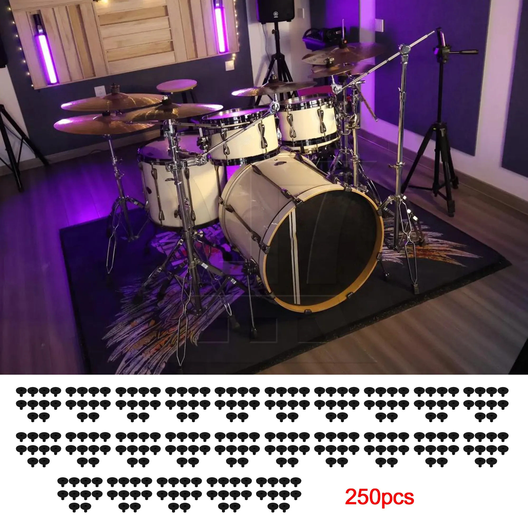 

Yibuy 250pcs Drum Rack Board Hosting, Black, 38x26mm, Suitable For Drum Rack