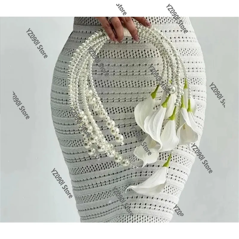 Handmade Silk Flower Bouquet, Calla Lily Ring Style Bridal Wedding Ornament