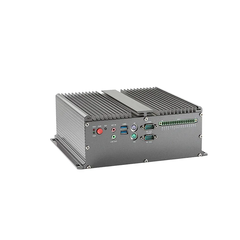 Embedded  Fanless i5-5257U  Industrial Computer  BOX PC IPC  2LAN 6COM 6USB With PCIe  x4/x1 expansion slot