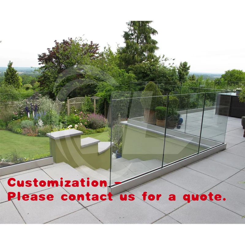 

Customize.Windproof Impact Toughened Glass U-channel Glass Railing Residential Building