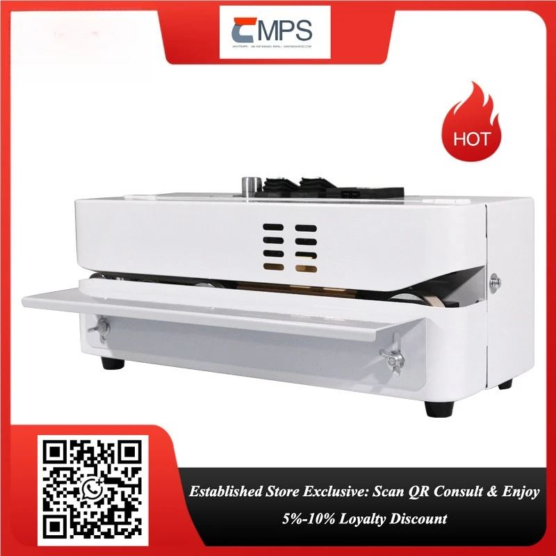 China Small Mini Automatic Popcorn Food Aluminum Foil Plastic Bags Pouch Heat Hot Sealer Sealing Machine