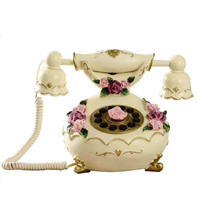 Corded Telephone Retro Landline Phone for Home Office Hotel ceramic Antique Telephones Old Fashion Decor fixed Desktop Phone