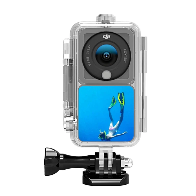 Waterproof Dive Housing Case For DJI Action 2, Protective Case Diving Shell For Action 2 Underwater Action Camera