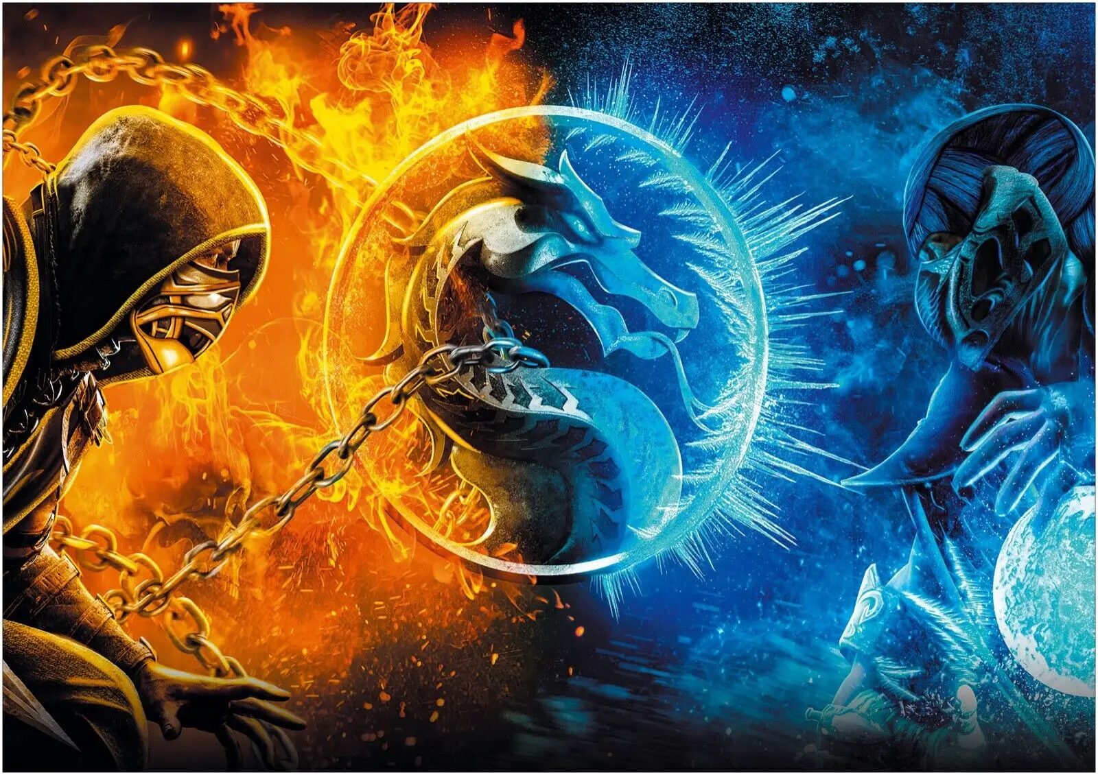 Mortal Kombat Print Canvas Poster For Living Room Decor Home Wall Picture